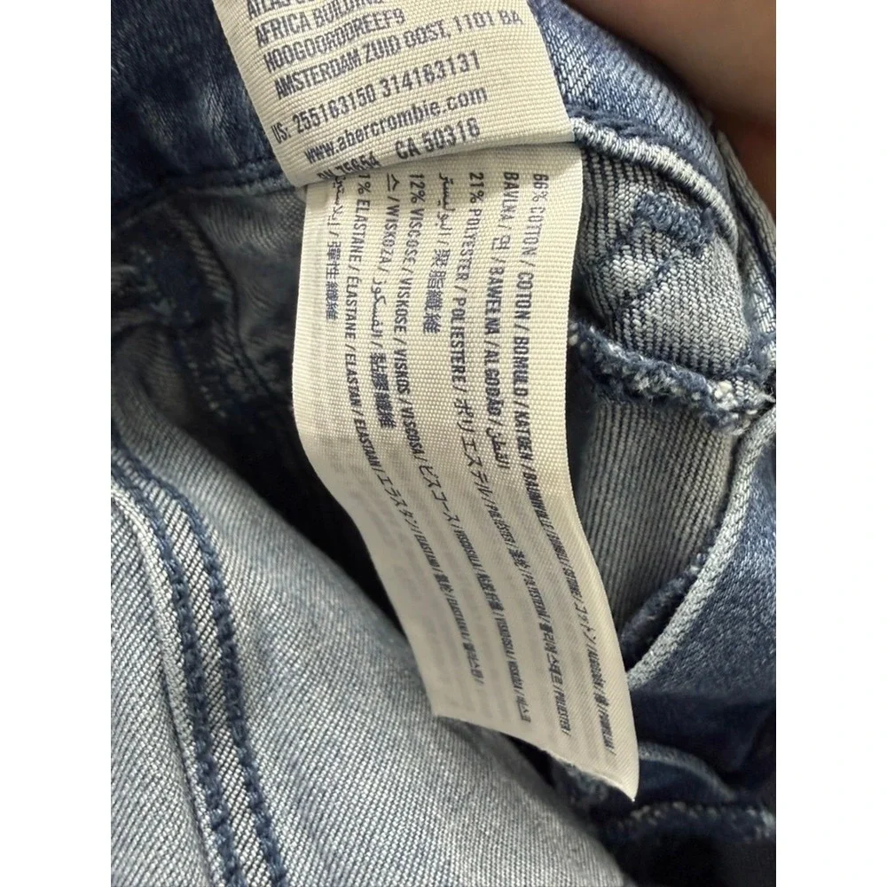 Abercrombie Kids Super Skinny Distressed Jeans Medium‎ Wash Size 12